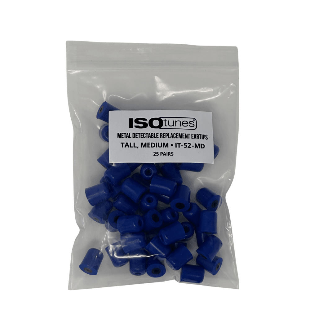 TRILOGY™ Metal Detectable Replacement Eartips (25 Pair Pack) - ISOtunes®